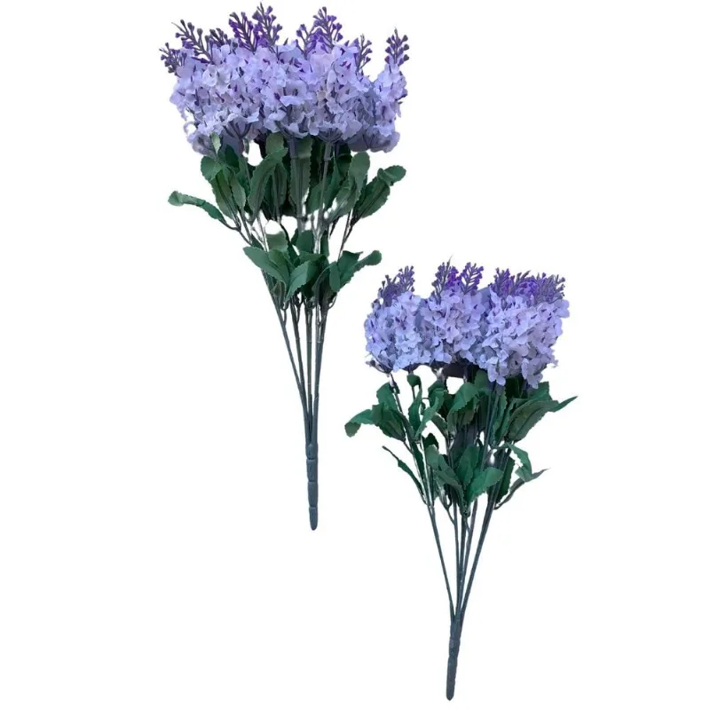 2 Flores De Lavanda Artificial Branca Para Decoração Elegante E Sofisticada