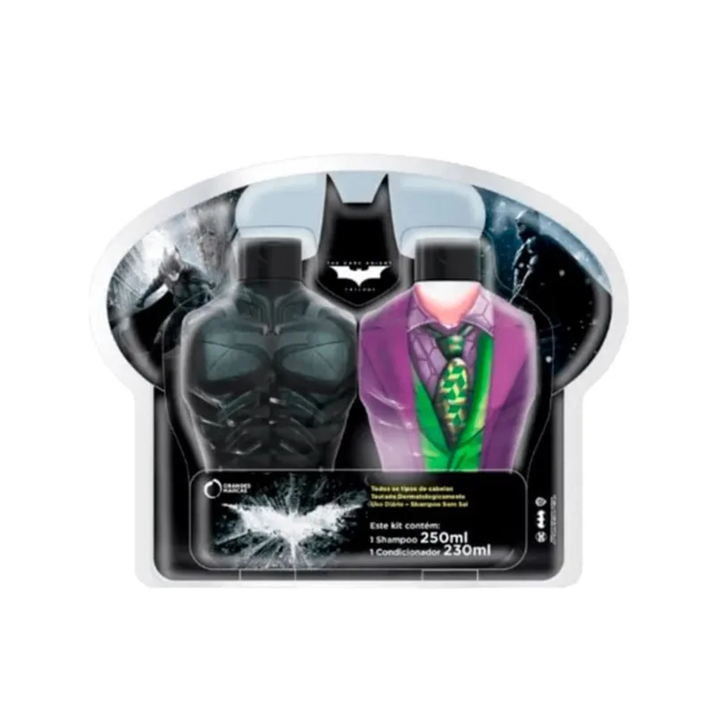Kit Shampoo Biotropic Batman 250ml + Condicionador Biotropic Coringa 230ml