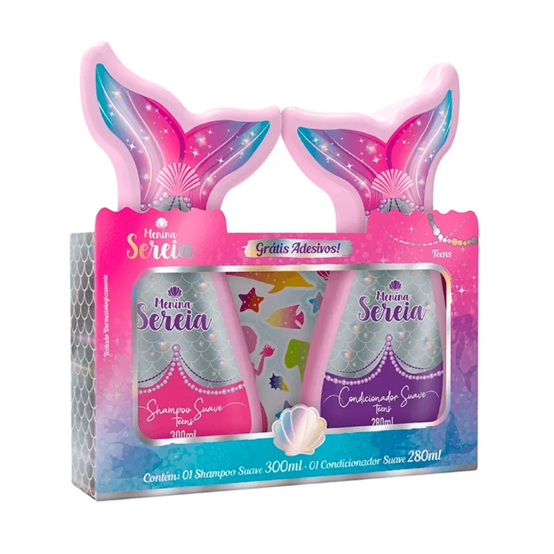 Kit Shampoo Suave Menina Sereia 300ml + Condicionador Suave Menina Sereia 280ml