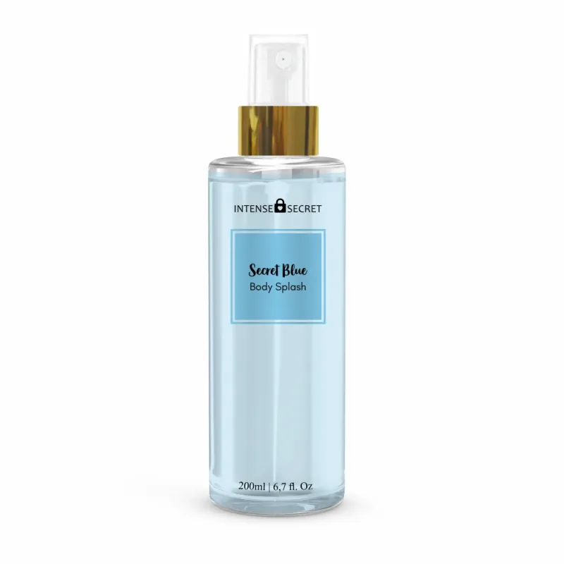 Body Splash Secret Blue 200ml Intense Secret - lojaparaisodarepublica