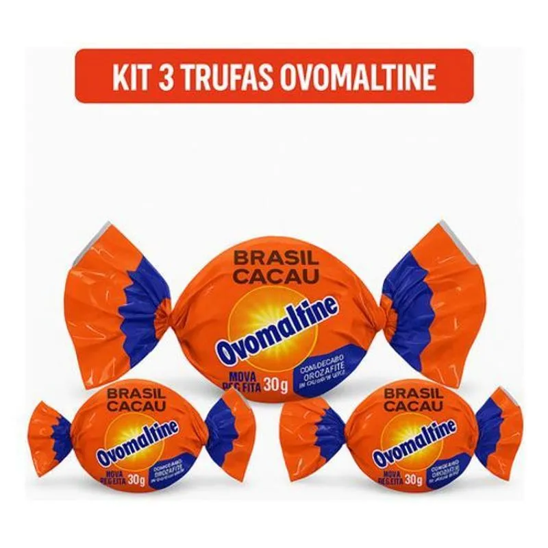Kit 3 Trufas Ovomaltine Brasil Cacau