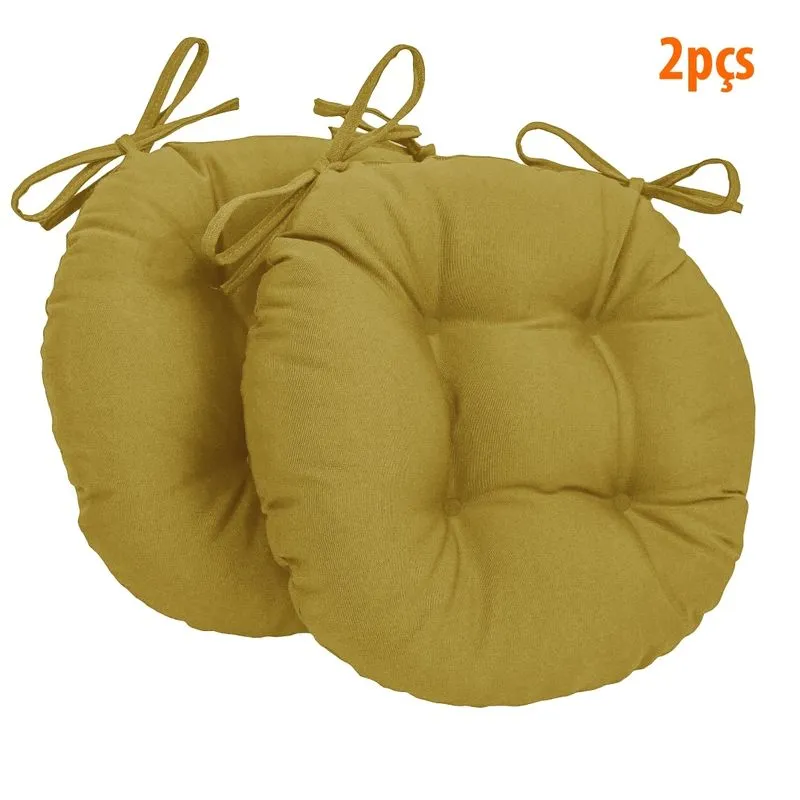 Almofada Para Assento Redondo Ø40cm - Mostarda 2 Peças