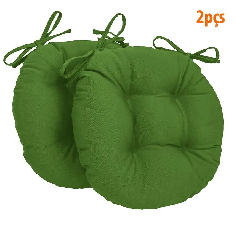 Almofada Para Assento Redondo Ø40cm - Verde 2 Peças