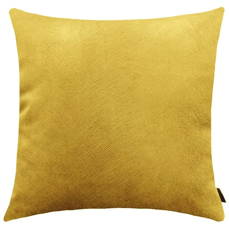 Almofada Cheia Veludo Liso 40x40cm Amarelo Amarelo