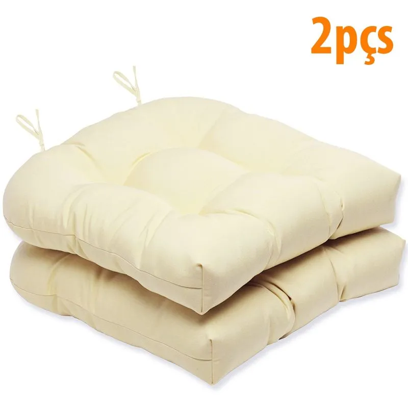 Almofada Para Assento Futton Solid 40x40cm Creme 2Pçs