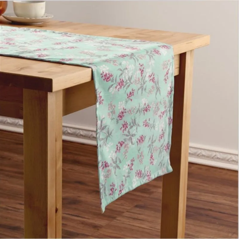 Caminho de Mesa Milano Floral 40x200cm Tiffany