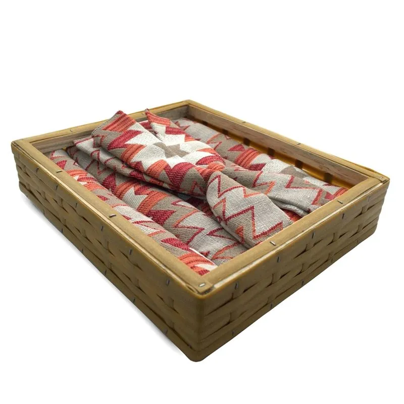 kit Jogo Americano Jacquard Tripolli 05 Peças Lacre