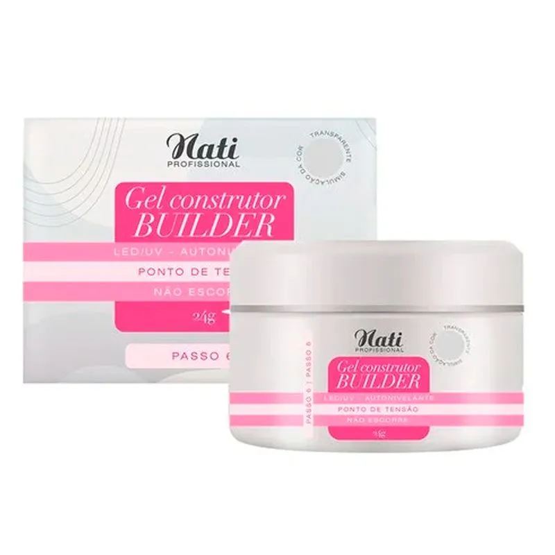 Gel Para Unha Nati Builder Transparente 24g