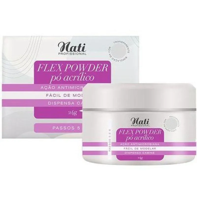 Nati Profissional Pó Acrílico Flex Powder Cristal - 20g
