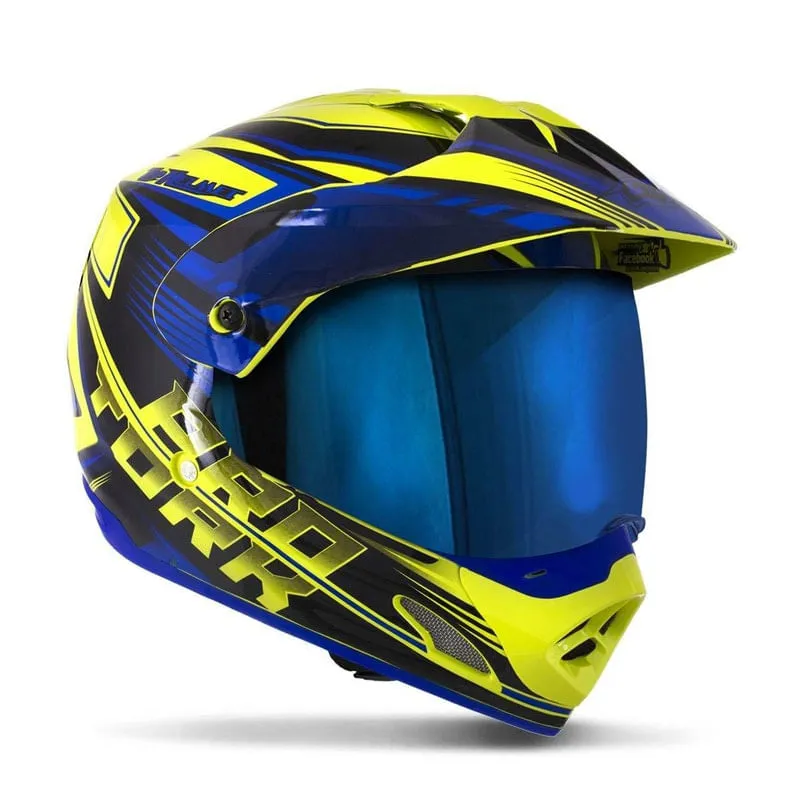 Capacete Cross Th1 Vision Adventure Iridium Amarelo 56