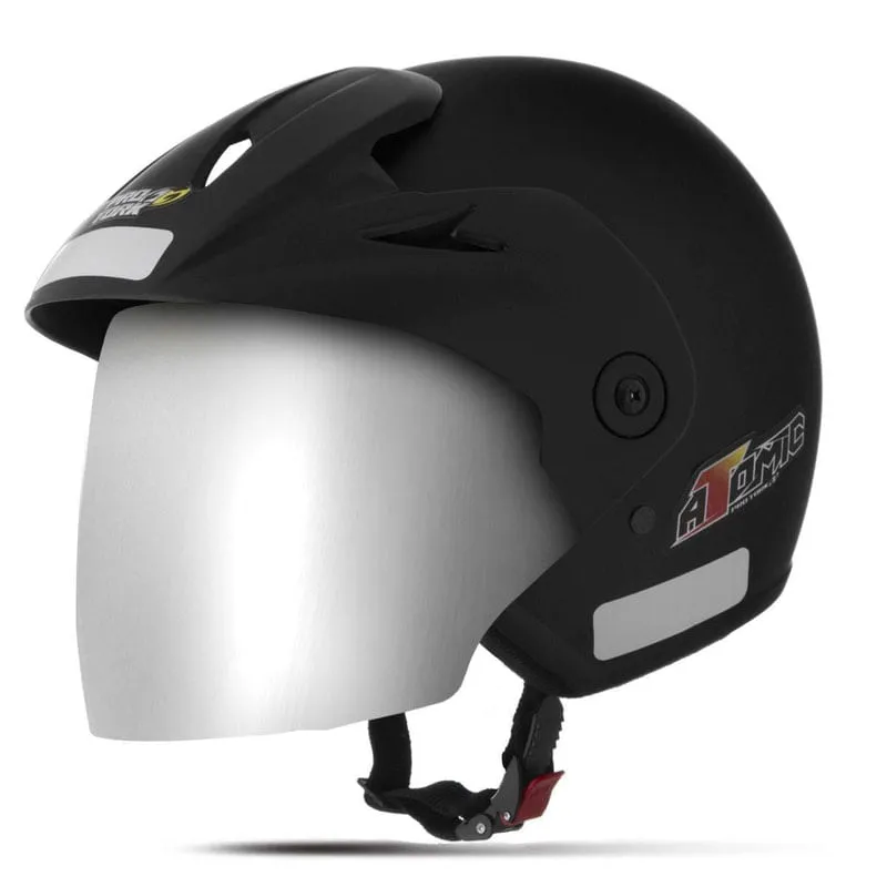 Capacete Atomic Cromada Preto Fosco 60
