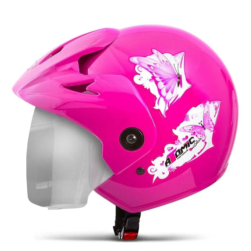 Capacete Atomic Girls Cromada Rosa 58