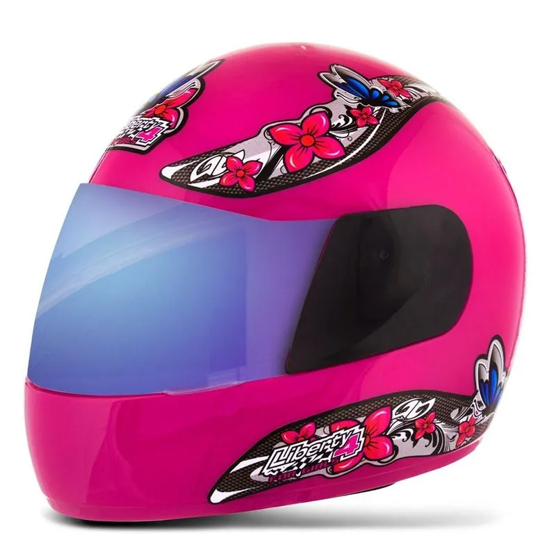Capacete Fechado For Girls Rosa Vis. Camaleão Tam. 58 Rosa