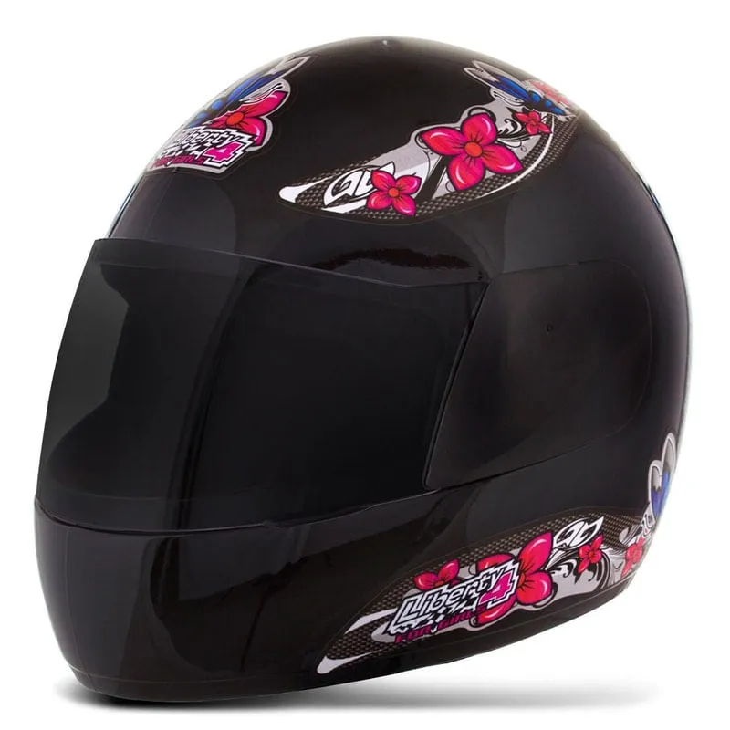 Capacete Liberty Four Girls Branco Fume Preto 60