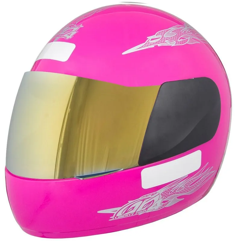 Capacete Liberty Four Amarelo Dourada Rosa 56 Capacete Liberty Four Amarelo Dourada Rosa 56