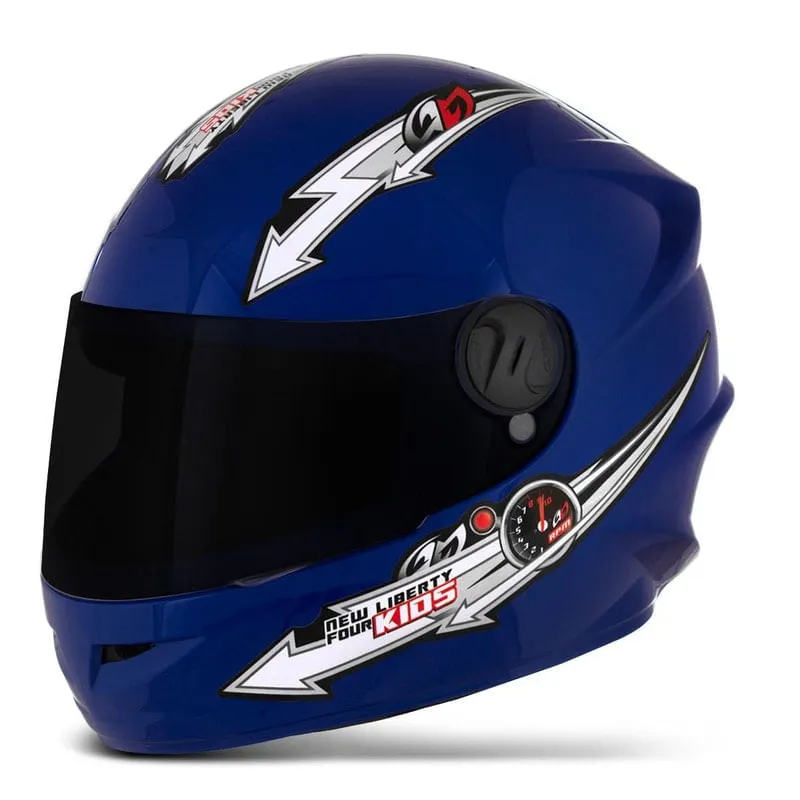 Capacete Liberty Four Kids Infantil 54 Fume Azul 54
