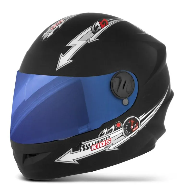 Capacete Liberty Infantil 54 Iridium Preto Fosco 54