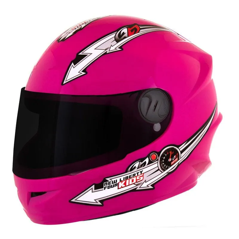 Capacete Liberty Four Kids Infantil 54 Fume Rosa 54