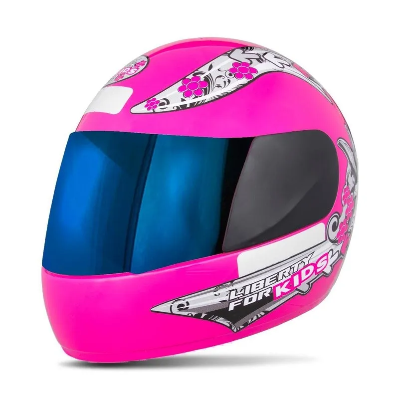 Capacete Liberty Four Kids Girls Iridium Rosa 54