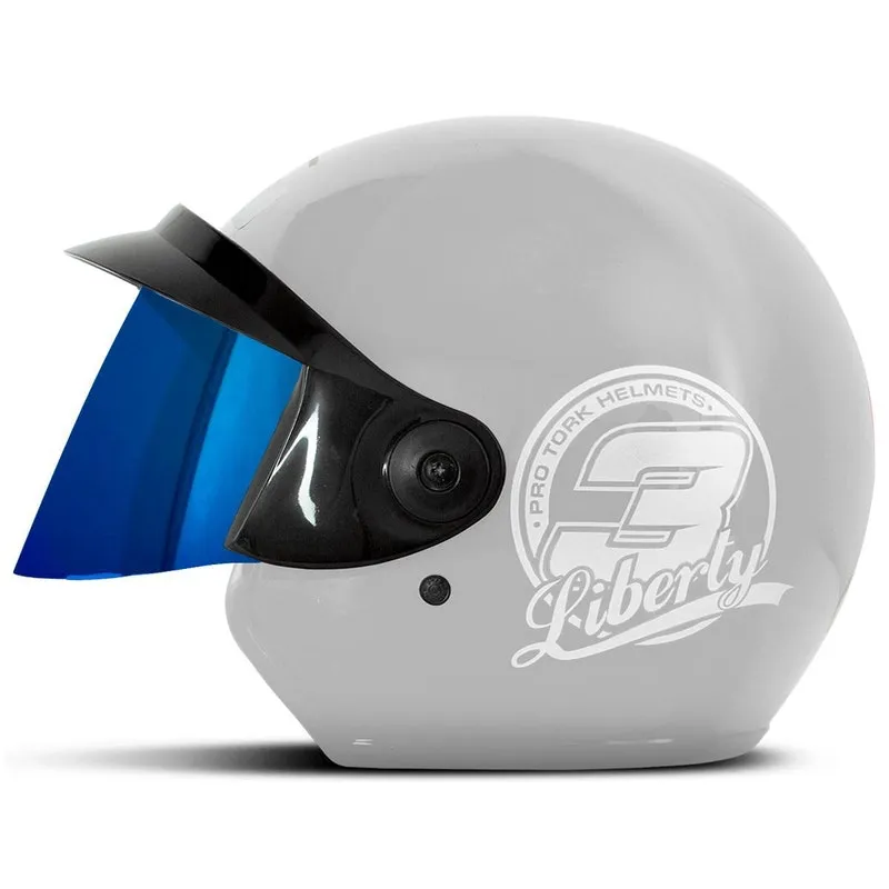 Capacete Liberty Three Amarelo Iridium Branco 56