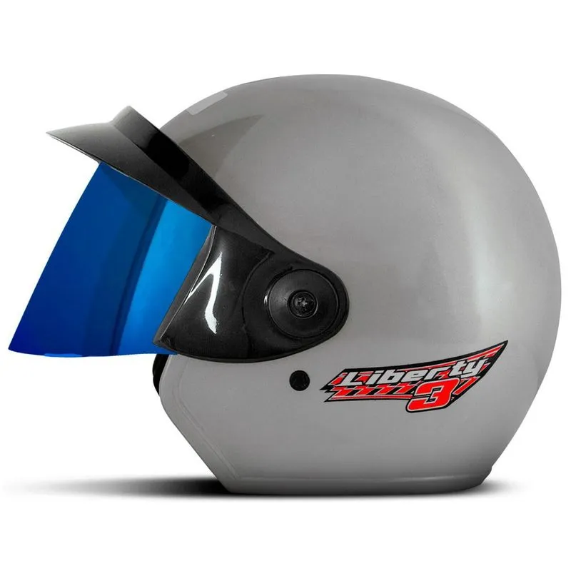 Capacete Liberty Three Amarelo Iridium Prata 56