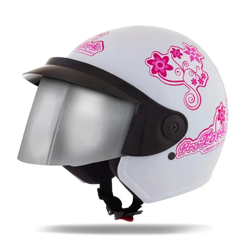 Capacete Aberto Liberty Three For Girls Vis. Cromada