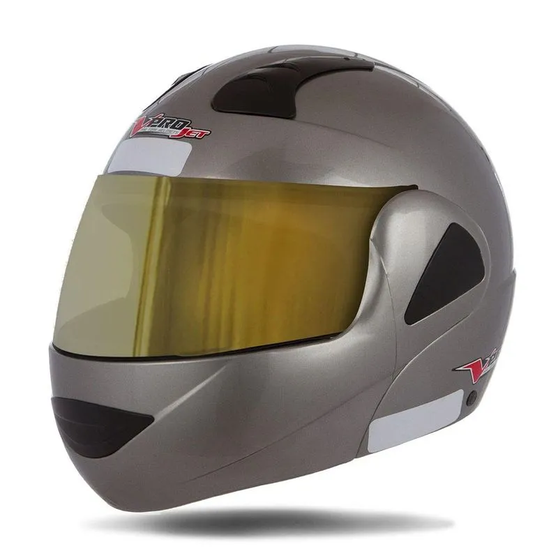 Capacete V-pro Jet Branco Dourada Grafite 60 Capacete V-pro Jet Branco Dourada Grafite 60