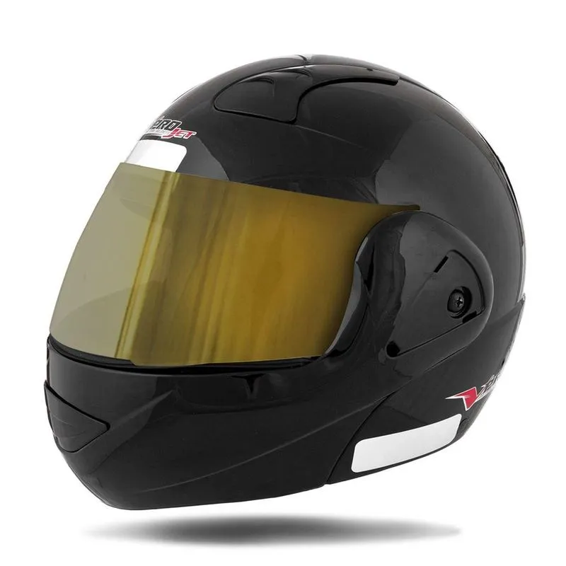 Capacete V-pro Jet Branco Dourada Preto 60 Capacete V-pro Jet Branco Dourada Preto 60
