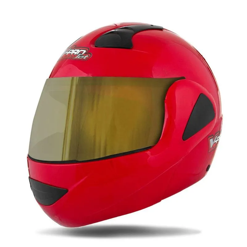Capacete V-pro Jet Branco Dourada Vermelho 60 Capacete V-pro Jet Branco Dourada Vermelho 60