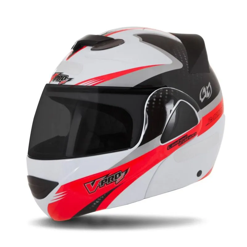 Capacete V-pro Jet 2 Carbon Branco Fume Vermelho 58 Capacete V-pro Jet 2 Carbon Branco Fume Vermelho 58