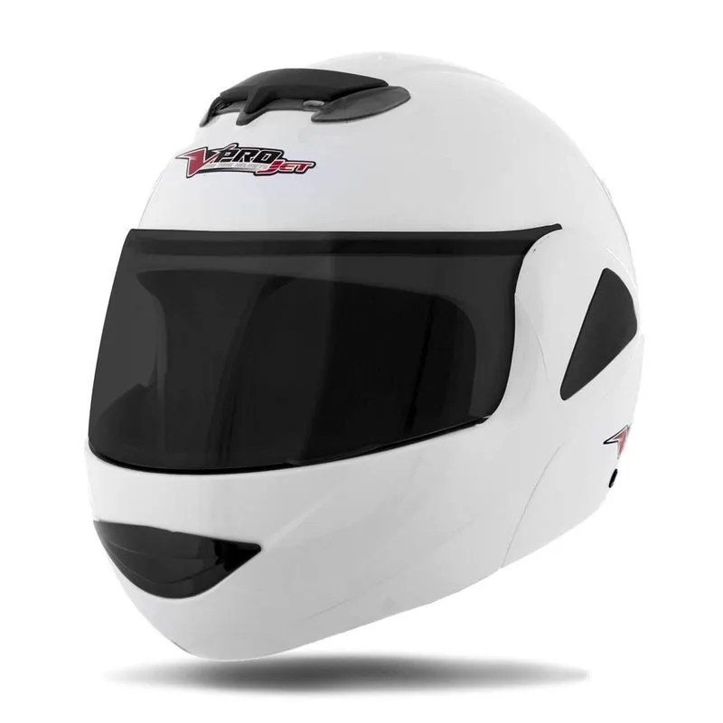Capacete V-pro Jet Branco Fume Branco 58 Capacete V-pro Jet Branco Fume Branco 58