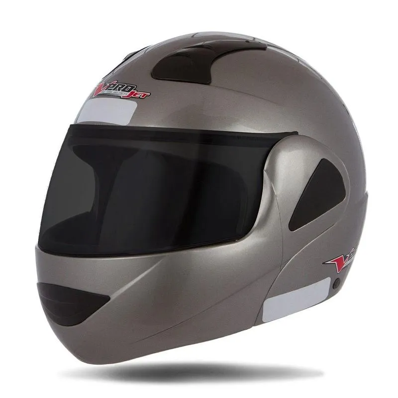 Capacete V-pro Jet Branco Fume Grafite 58