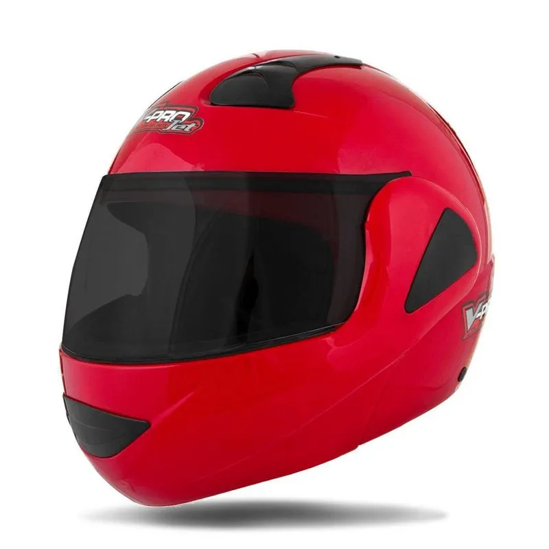 Capacete V-pro Jet Branco Fume Vermelho 58 Capacete V-pro Jet Branco Fume Vermelho 58