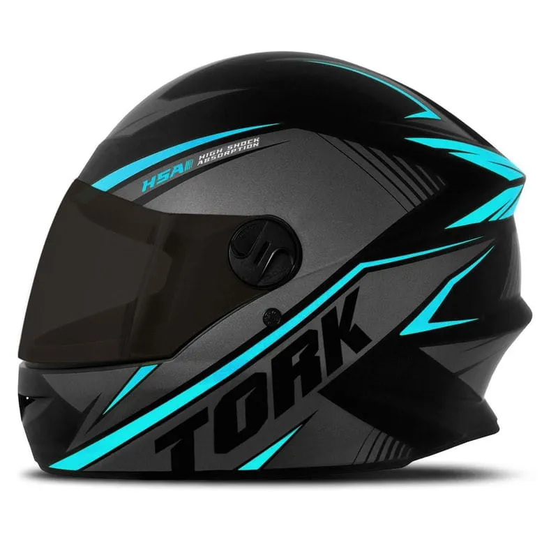Capacete Protork R8 Fume Azul Claro 56