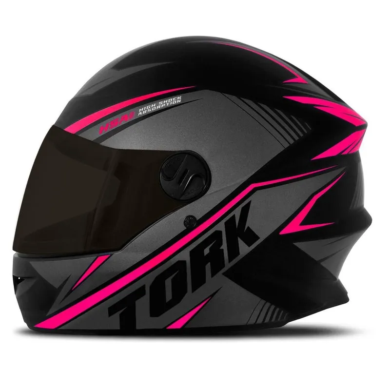 Capacete Protork R8 Fume Rosa 58
