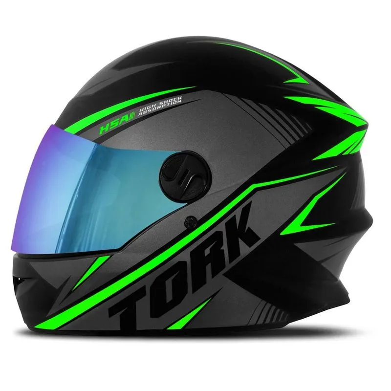 Capacete Fechado Pro Tork R8 Viseira Camaleão Verde 58