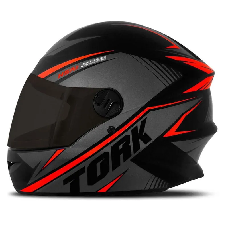 Capacete Protork R8 Fume Vermelho 58