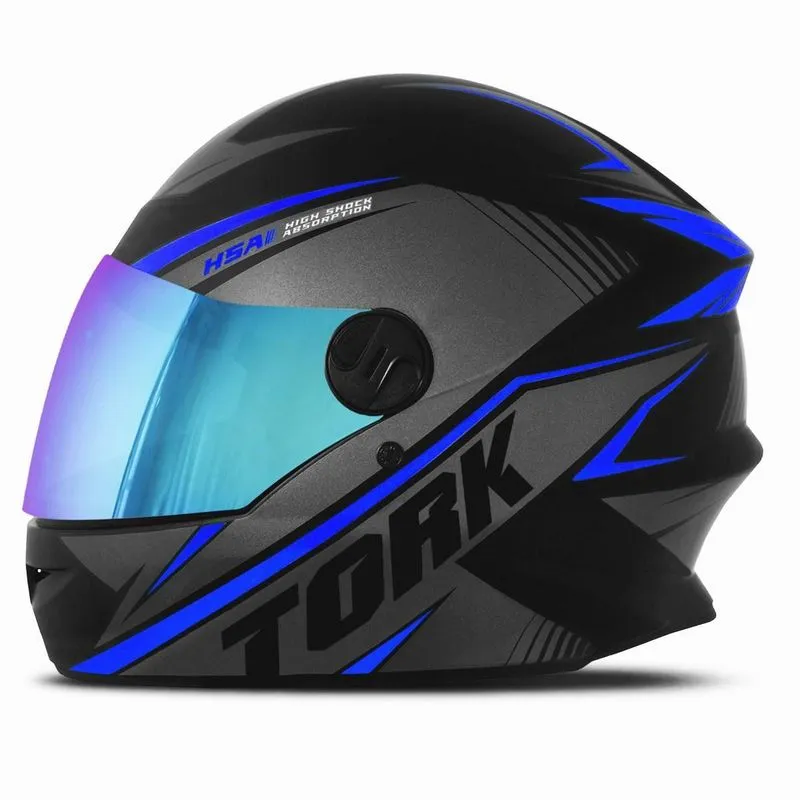 Capacete Fechado Pro Tork R8 Viseira Camaleão Azul 60