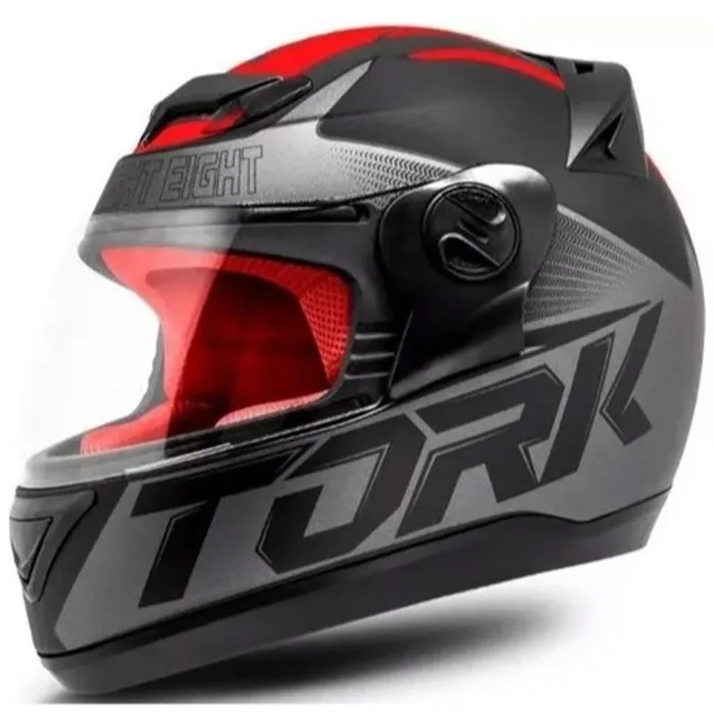 Capacete Tork 788 G7 Evolution Fosco Preto Vermelho 60