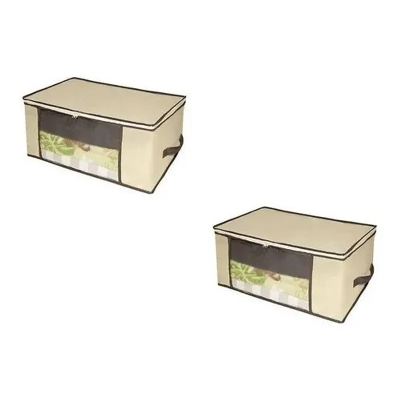 Kit 2 Caixa Organizadora Multius Roupa Coberta 45x45x20cm