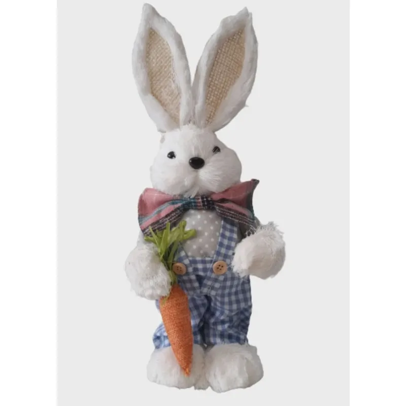 Coelho Macho 33cm Branco De Pascoa Decoração Enfeite A Enfeite Tecido Ovo Casa Coelha Coelhinho Dupla Pelucia Jardim Cesta Chocolate Brinquedo
