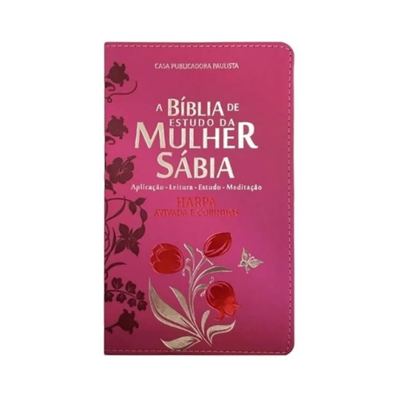 Bíblia De Estudo Da Mulher Sábia - Tulipa Pink - Grande