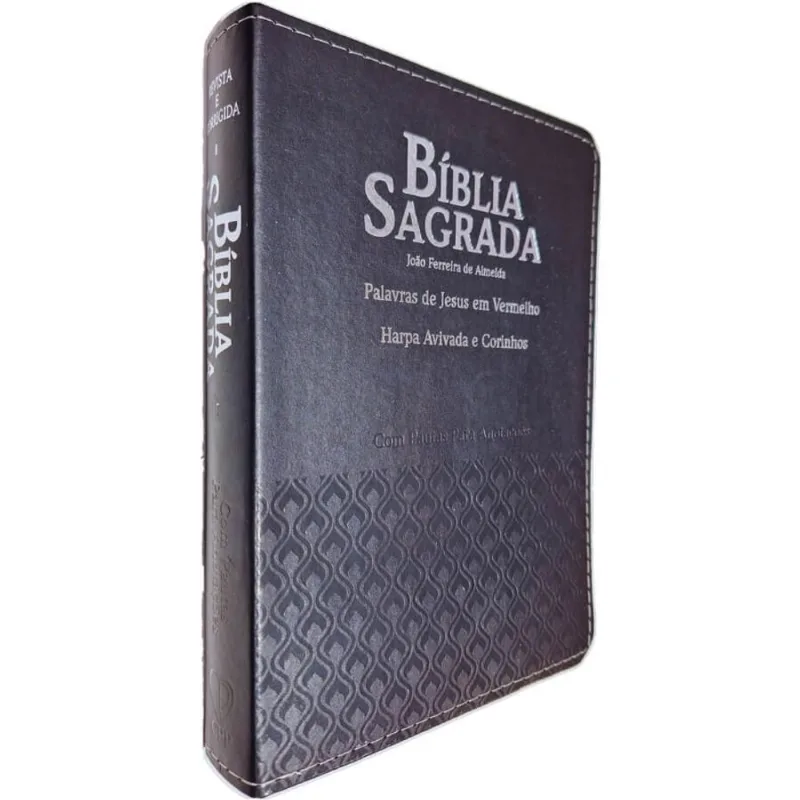 Bíblia Sagrada Com Pautas Letra Gigante Arc Com Harpa Avivada E Corinhos Letras De Jesus Em Vermelho Capa Pu Preta Luxo