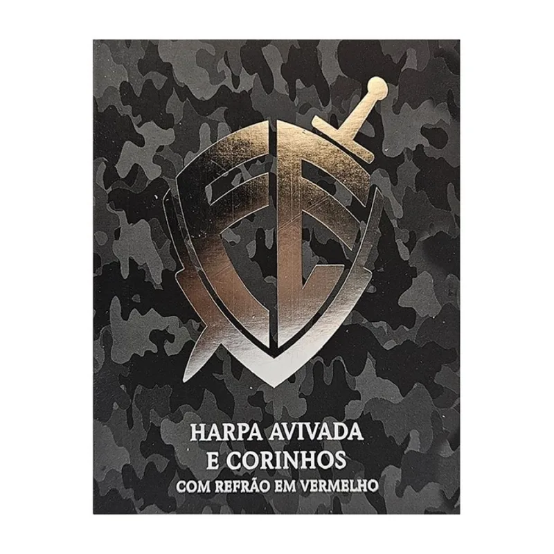 Harpa avivada e corinhos broch. pequeno c/ letra maior - mod. 05 escudo camuf