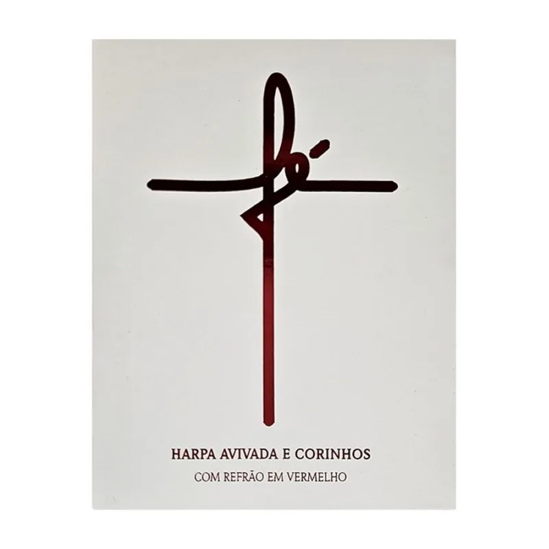 Harpa avivada e corinhos broch. pequeno c/ letra maior - mod. 10 fé branca