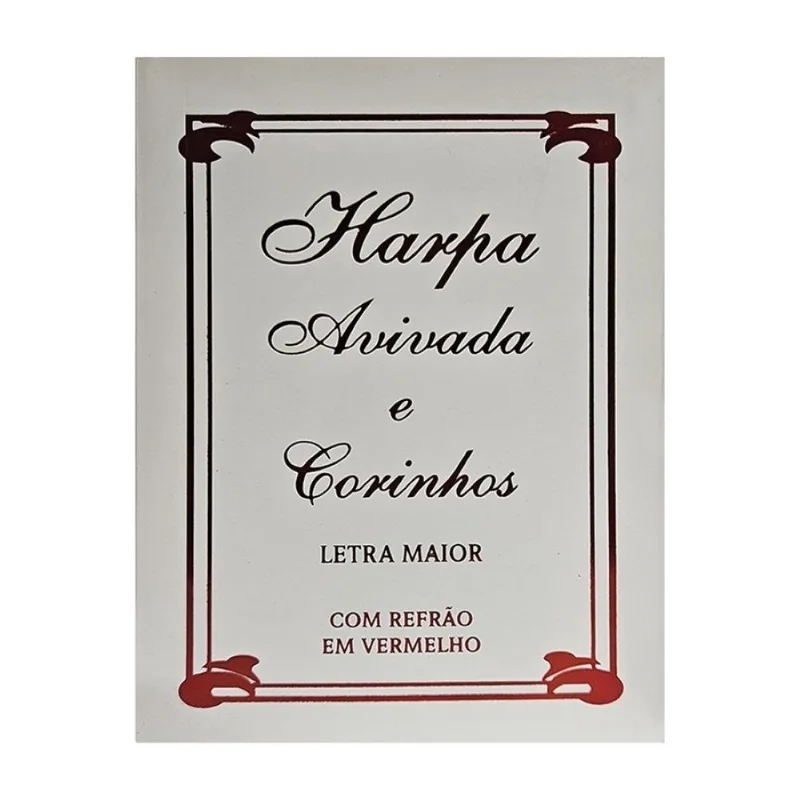 Harpa avivada e corinhos broch. pequeno c/ letra maior - mod. 13 trad. branca