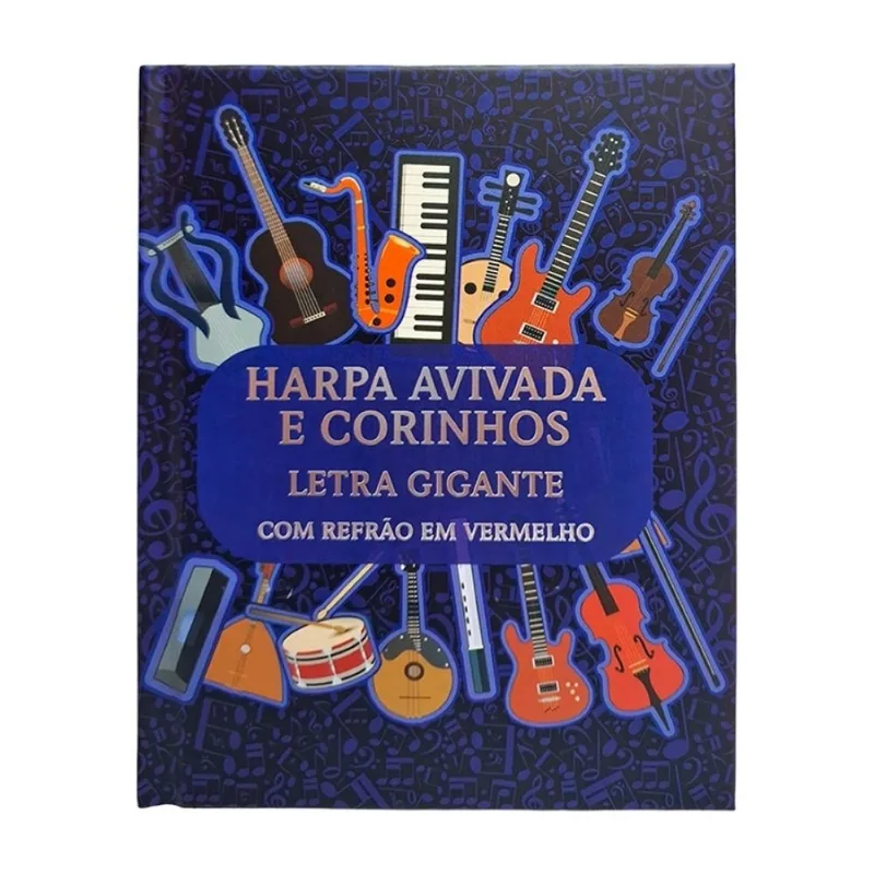 Harpa avivada e corinhos capa dura lt gigante - mod 04 notas musicais