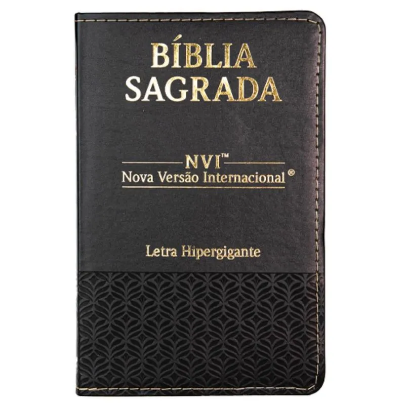 Bíblia NVI - Letra Hipergigante – Capa PU Luxo | Preta