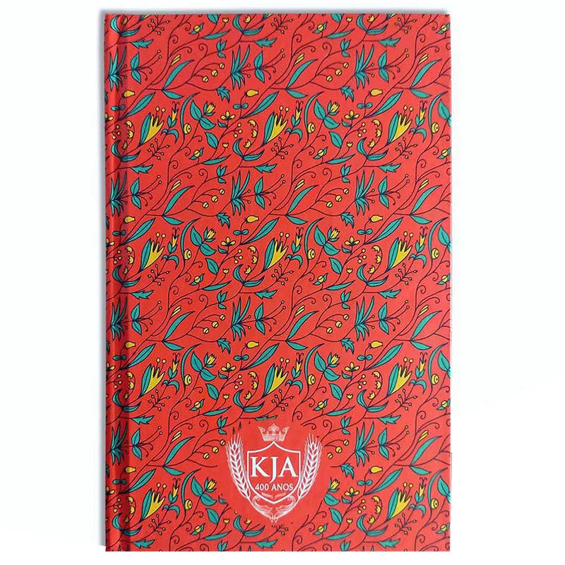 Bíblia Sagrada Slim Floral Salmão | KJA | Letra Normal | Capa Dura