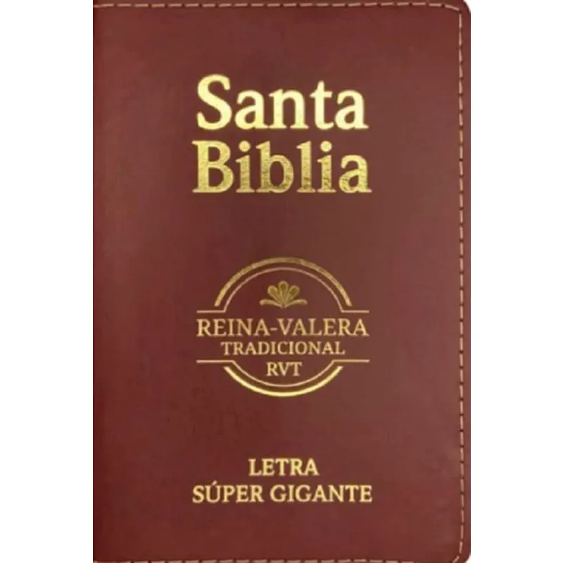 Santa Biblia Reina Valera Trad. Rvt - Letra Súper Gigante 1664 Cuero Artificial - Vino